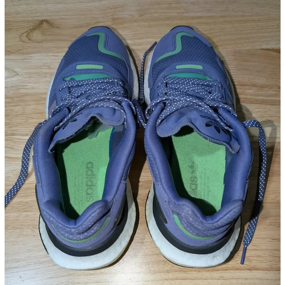 Adidas Mesh Sneakers Womens 8.5 Purple Low Top Running Walking Athletic Shoes